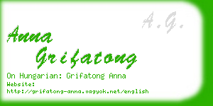 anna grifatong business card